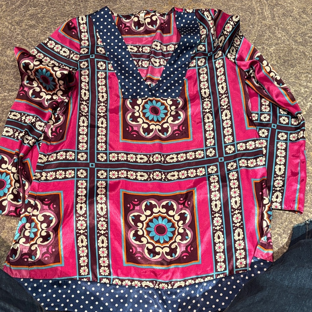 Vibrant Geometric Blouse by M, Kalan